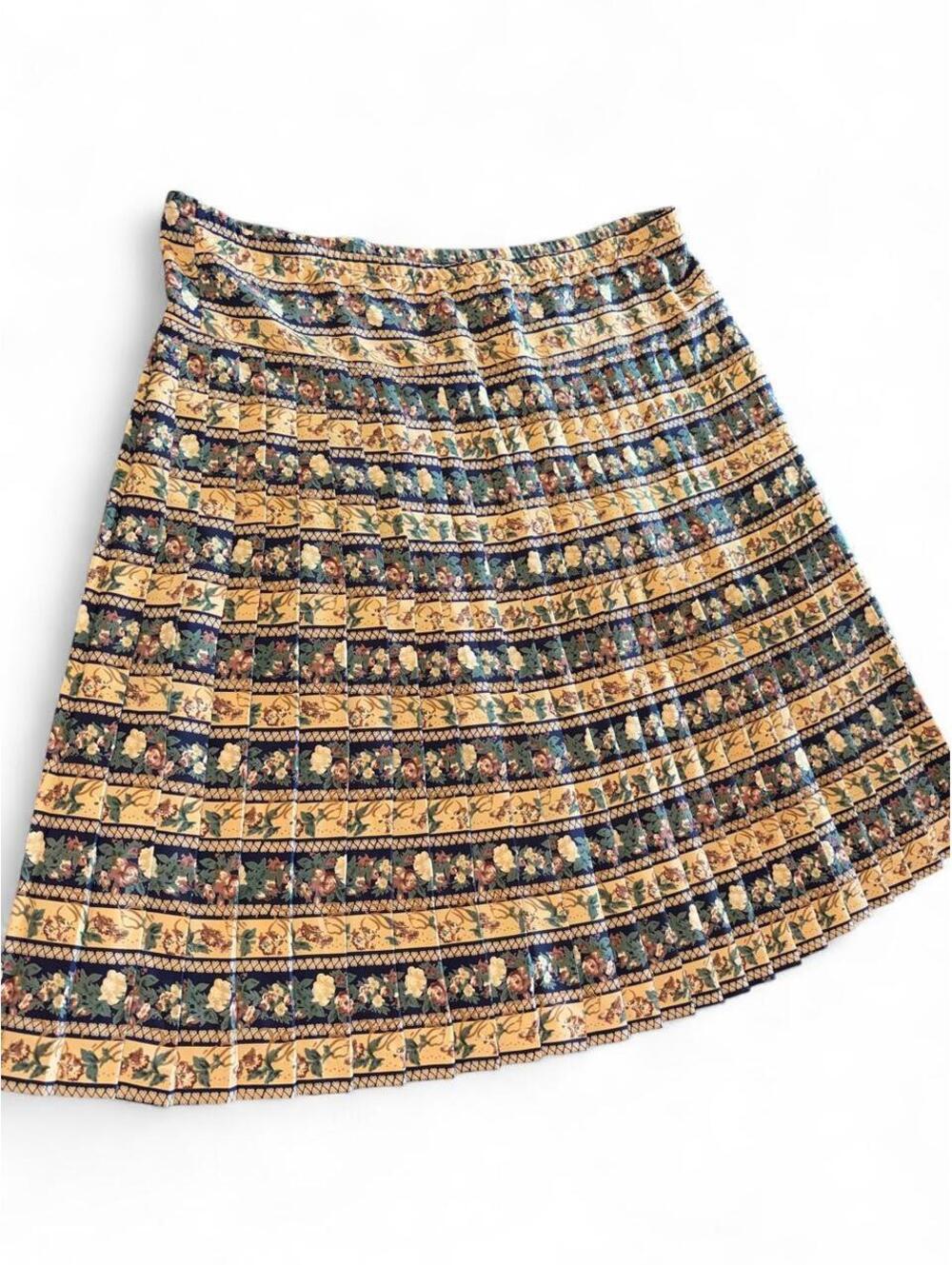 Vintage Pleated Midi Skirt